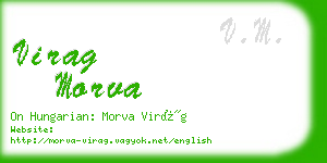 virag morva business card